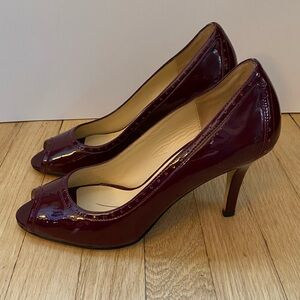 Kate Spade NY Women’s 10M D'Orsay red Open Toe Stilletos Heels Shoes designer